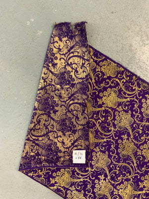 Gilt & silk brocade fragments (86 x 55cm) [2]