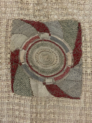 French mixed technique bed cover (239 x 193cm)