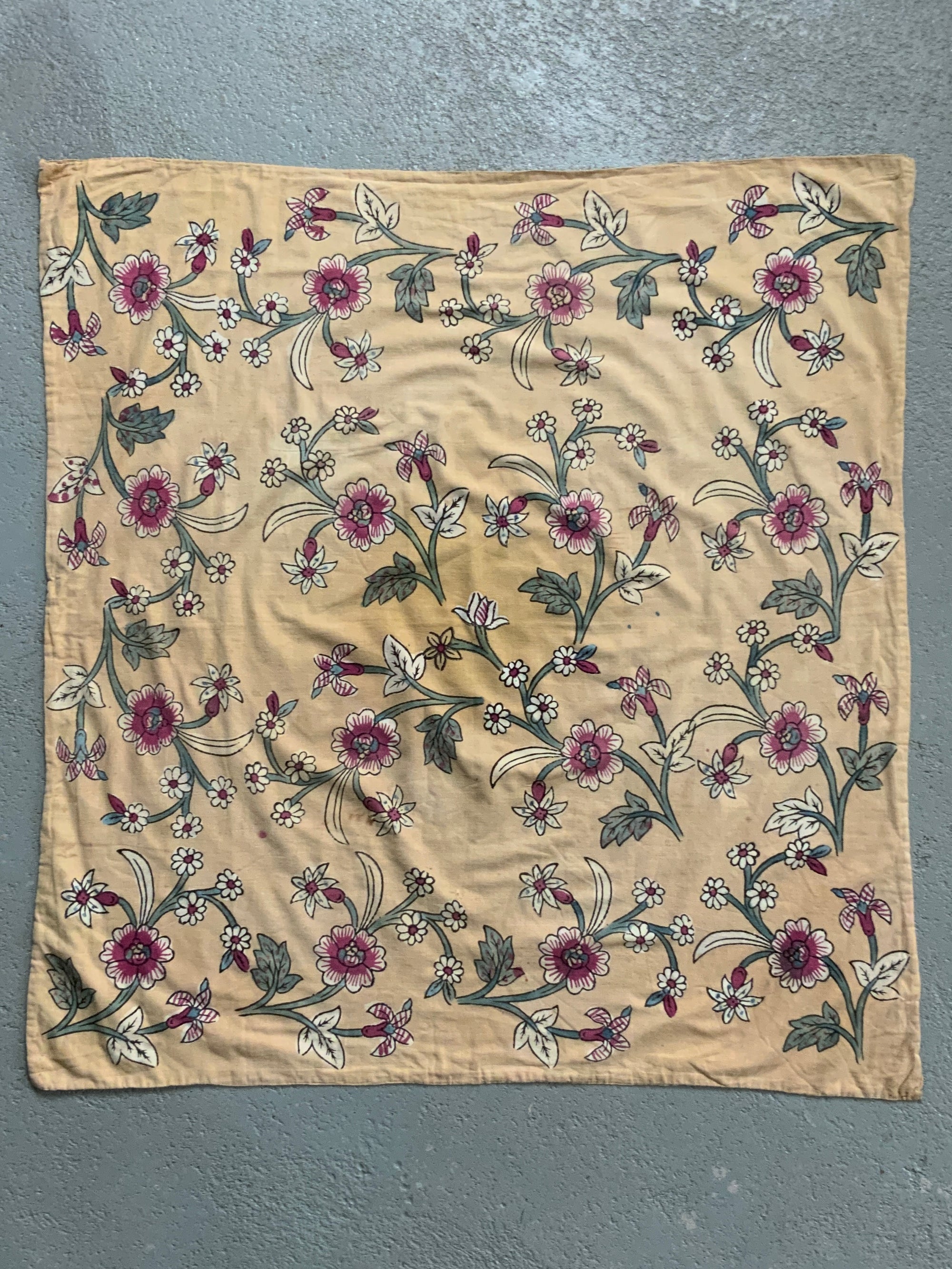 Turkish Kandili type block printed cotton (95 x 87cm)