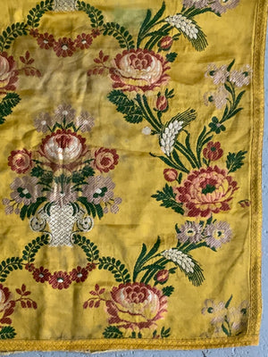 French or Italian antique silk length (284 x 55cm)