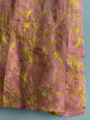 Ottoman antique embroidered silk (161 x 145cm)