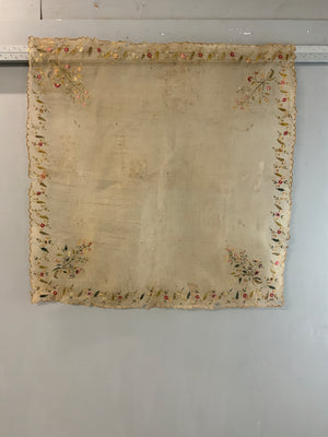 Ottoman antique embroidered silk gauze (102 x 102cm)