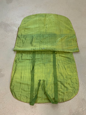 Green silk chasuble with gilt embroidery (117 x 69cm)