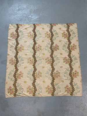 Spitalfields type silk brocade on cream (134 x 132cm) *AF
