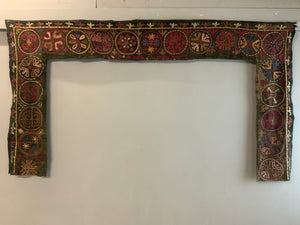 Kyrgyz antique Tush-Kiiz yurt hanging (109 x 212cm)