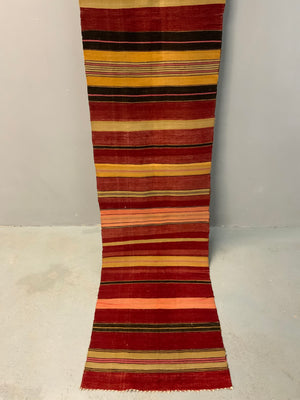 Turkish plainweave striped runner (296 x 54cm)