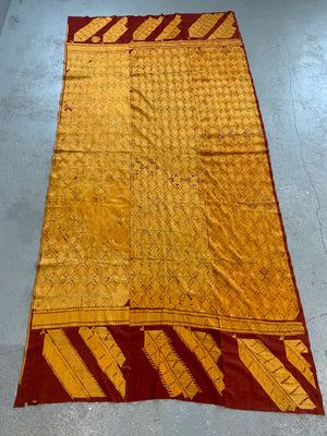Indo-Pak antique West Punjab phulkari (259 x 121cm)