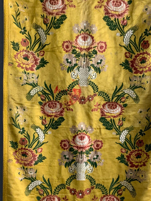 French or Italian antique silk length (284 x 55cm)