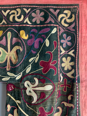 Kyrgyz antique Tush-Kiiz yurt hanging (156 x 304cm)