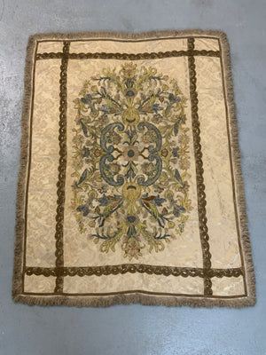 Re-applied 18th C Italian silk embroidery (161 x 122cm)