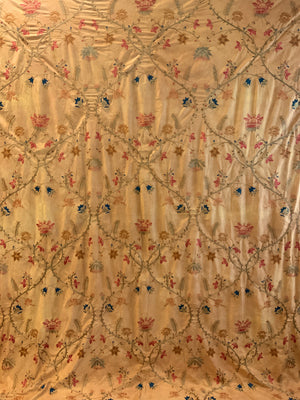 Large antique Turkish silk embroidery (260 x 260cm)