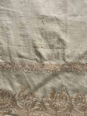 Aleppo antique Aghabani silk embroidery (96 x 94cm)