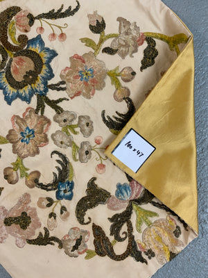 Re-applied 18th C Italian silk embroidery (100 x 47cm)