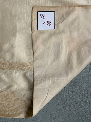 Aleppo antique Aghabani silk embroidery (96 x 94cm)