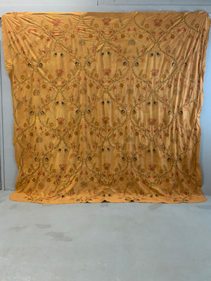Large antique Turkish silk embroidery (260 x 260cm)