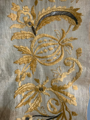 Turkish silk embroidery on linen (158 x 52cm)