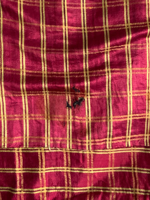 Gaziantep vintage chequered satin silk (90 x 90cm)