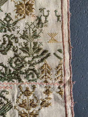 Sardinian or S. Italian antique hand-loomed brocade (152 x 80cm)