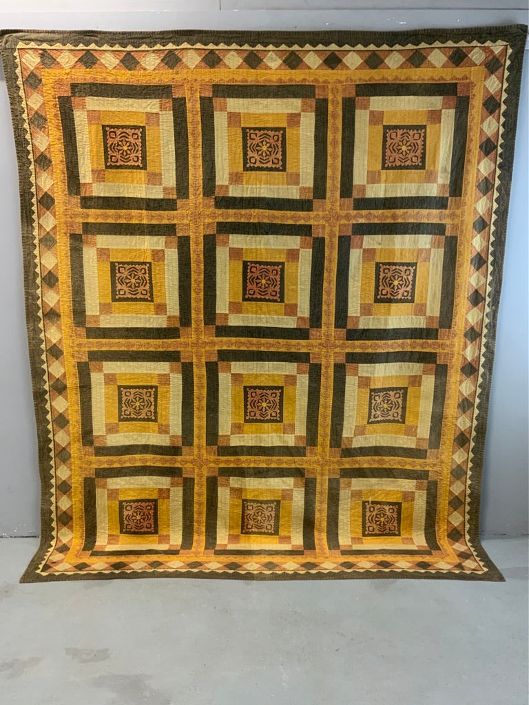 Indo-Pak Sindhi large appliqué relli bedcover (275 x 220cm)