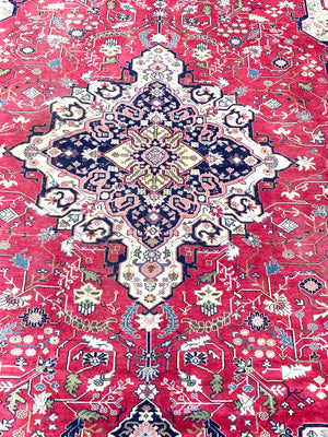 Turkish vintage Isparta oversize carpet (430 x 336cm)