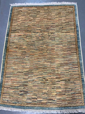 Modern Chobi muted flecked rug (183 x 128cm)