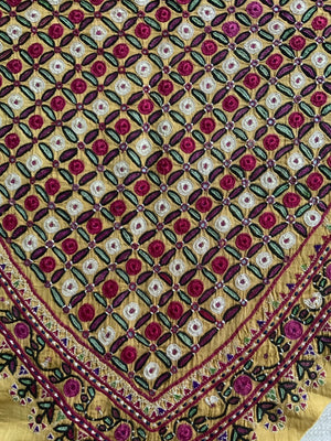 Kutch Memon aba marriage dress breast panel (106 x 83cm)