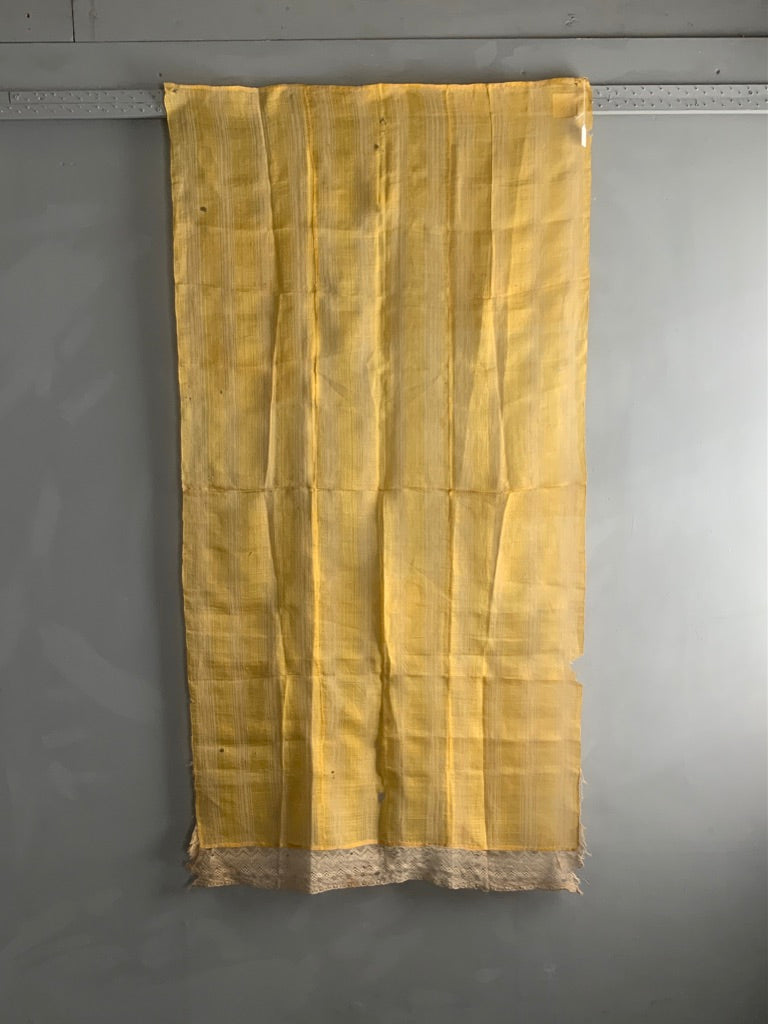 Turkish silk gauze small yellow day cover (182 x 92cm)