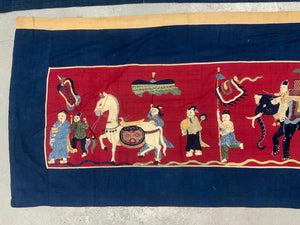 Three piece antique banner set Chinese community Burma / Thailand / SE Asian [3]