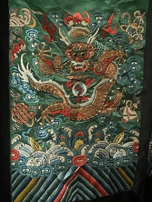 Chinese antique pleated wrap around silk skirt ( full length )