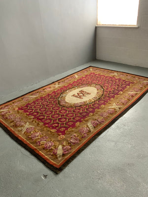 French antique Aubusson tapestry carpet (260 x 160cm)