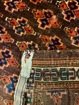 Turkmen Yomut antique horse saddle cover (54 x 64cm)