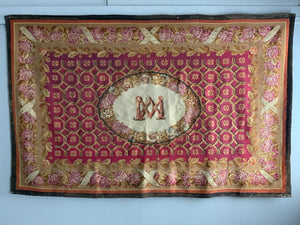 French antique Aubusson tapestry carpet (260 x 160cm)