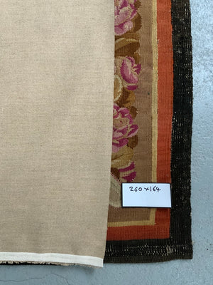 French antique Aubusson tapestry carpet (260 x 160cm)