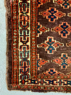 Turkmen Yomut antique horse saddle cover (54 x 64cm)