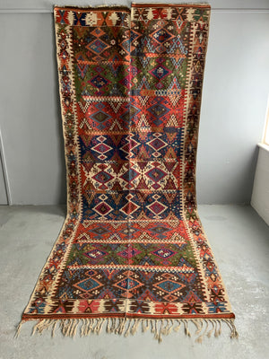 Turkish antique Anatolian kilim (405 x 165cm)