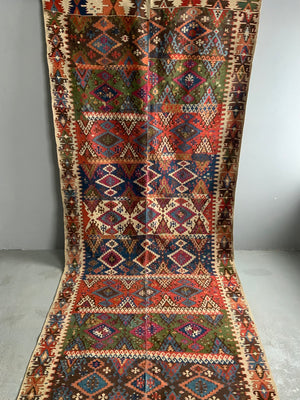 Turkish antique Anatolian kilim (405 x 165cm)