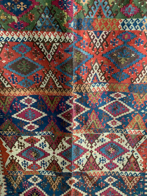 Turkish antique Anatolian kilim (405 x 165cm)