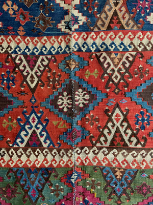 Turkish antique Anatolian kilim (405 x 165cm)