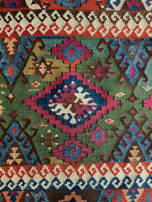 Turkish antique Anatolian kilim (405 x 165cm)