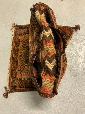 Afghan Uzbek Khorjian panier paired bags (102 x 61cm)