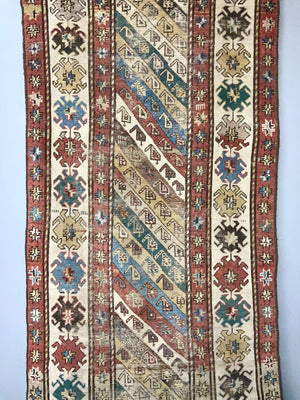 Caucasian antique long rug / runner (312 x 98cm)