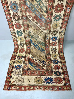 Caucasian antique long rug / runner (312 x 98cm)