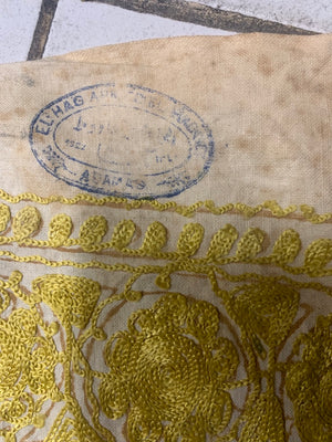 Aleppo vintage Aghabani embroidery (130 x 130cm)