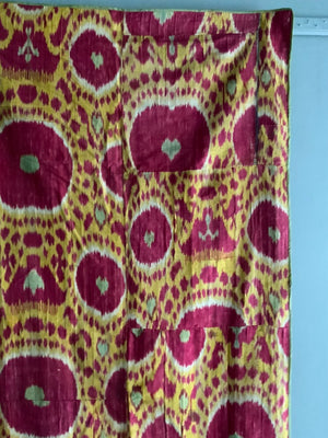 Uzbek silk antique ikat Adras panel (136 x 75cm)