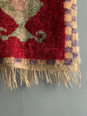 Anatolian vintage loop pile rug (143 x 110cm)
