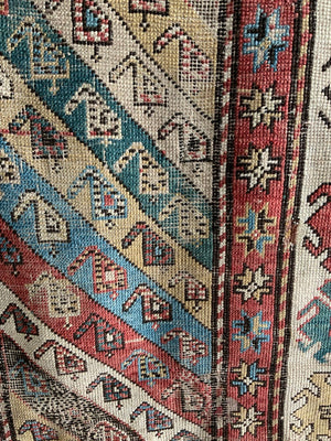 Caucasian antique long rug / runner (312 x 98cm)