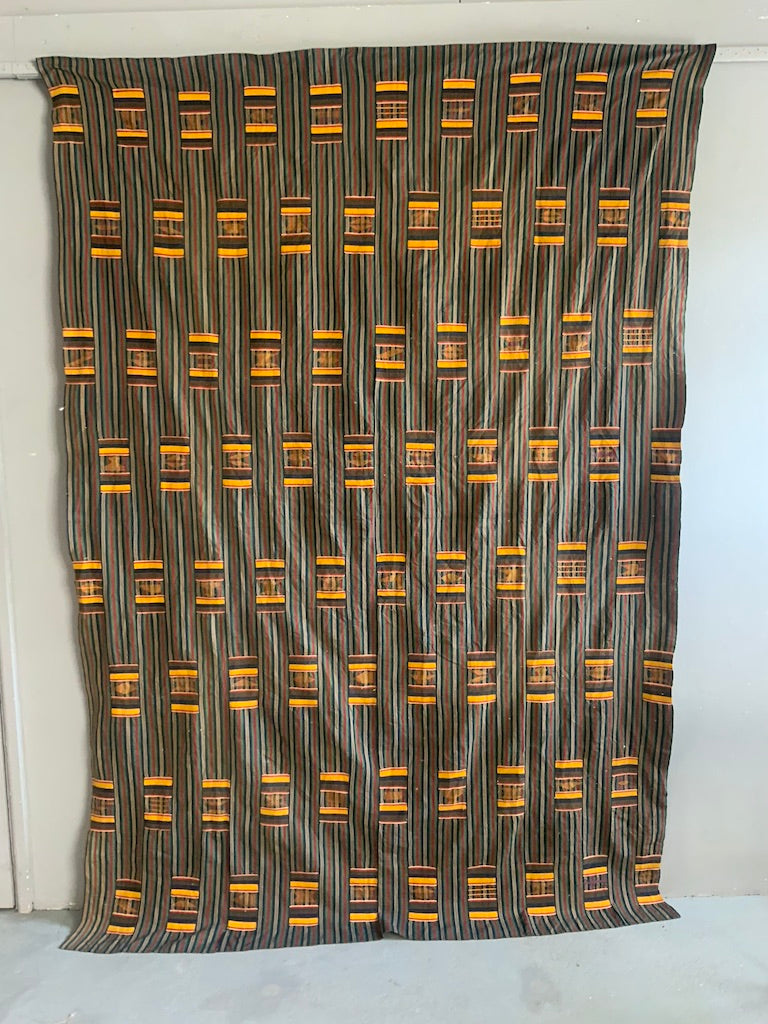 West African Ghana vintage Ewe Kente cloth (240 x 160cm)