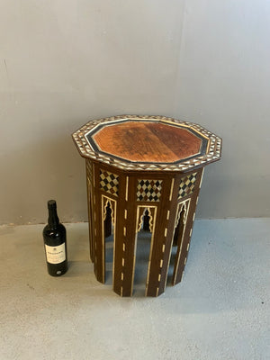 Ottoman antique Turkish decahedron table (53 x 47cm)