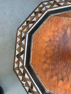 Ottoman antique Turkish decahedron table (53 x 47cm)