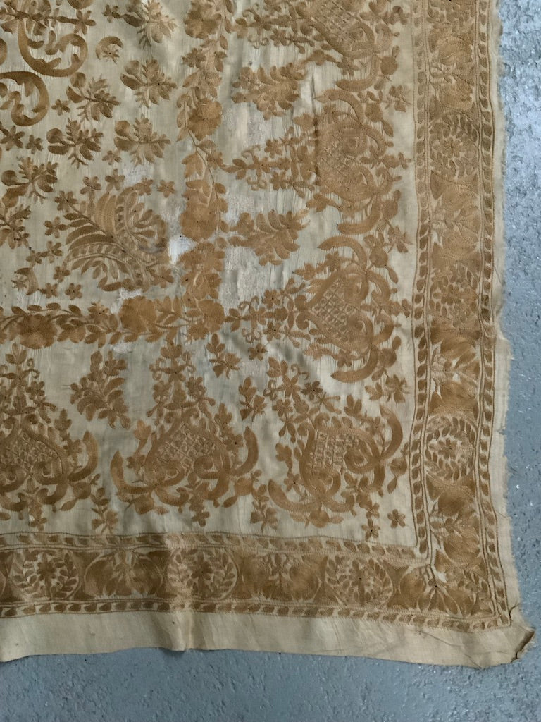 Aleppo antique Aghabani embroidery (115 x 119cm)
